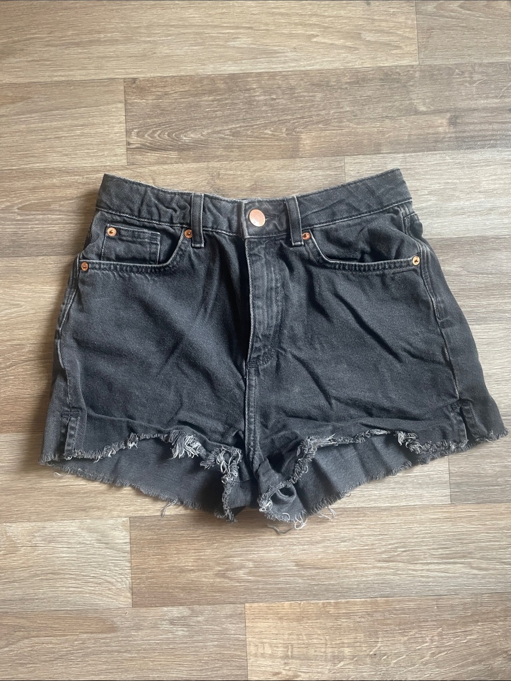 River Island Distressed Cutoffs